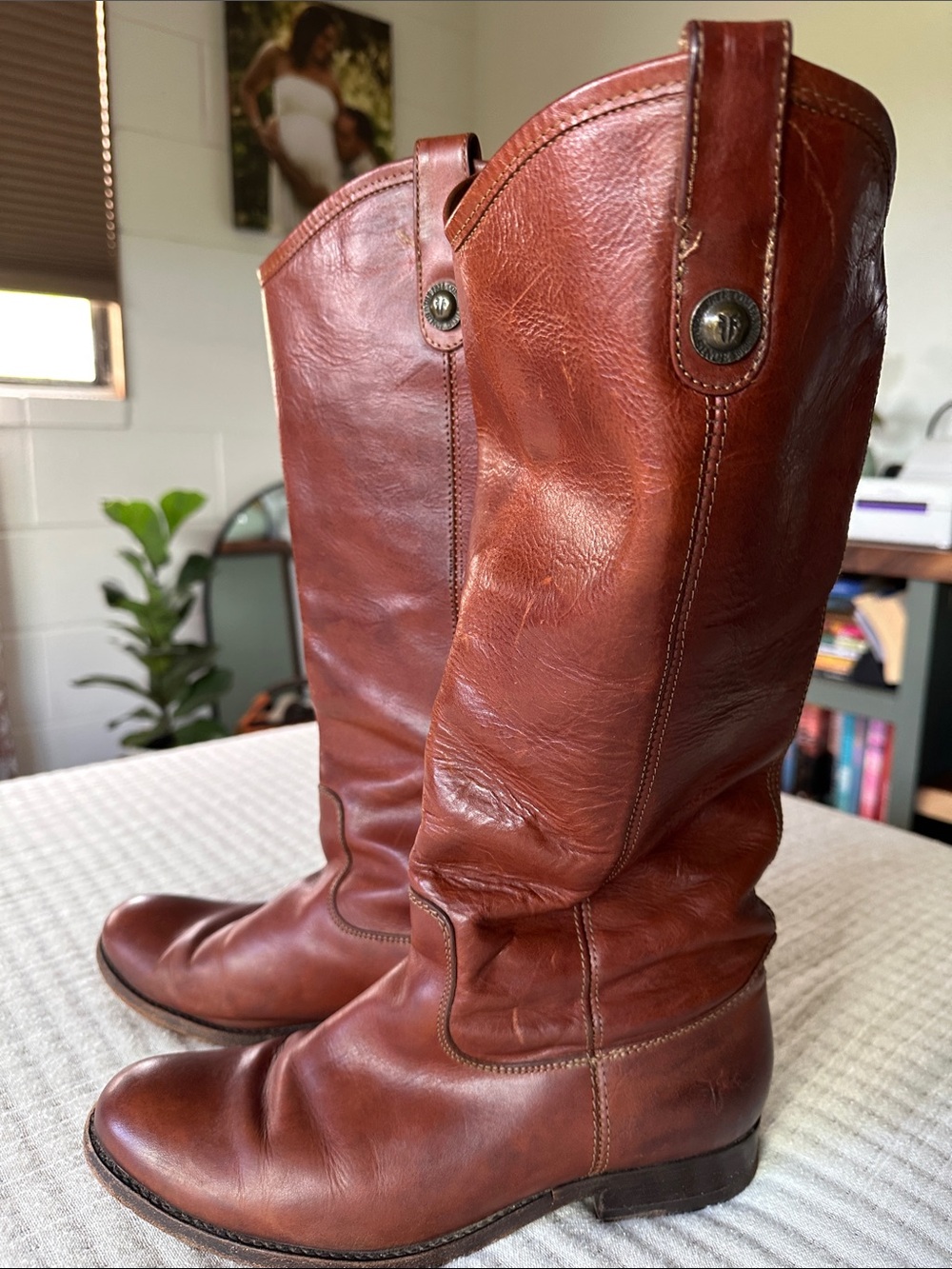 Frye “Melissa” Brown Leather Knee-High Riding Boots - Women - Picture 7 of 11